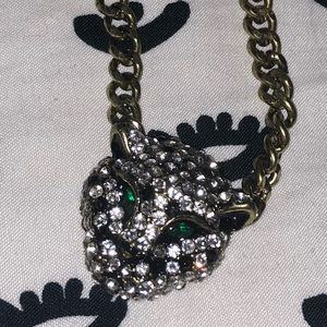 Tiger rhinestone necklace